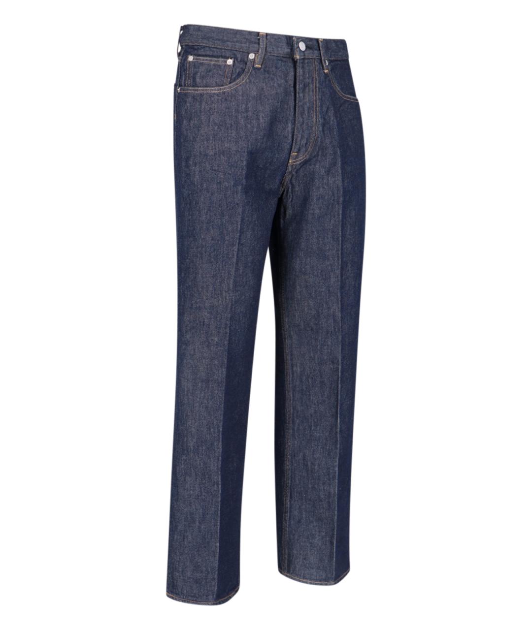 AURALEE Синие хлопковые прямые джинсы, фото 2