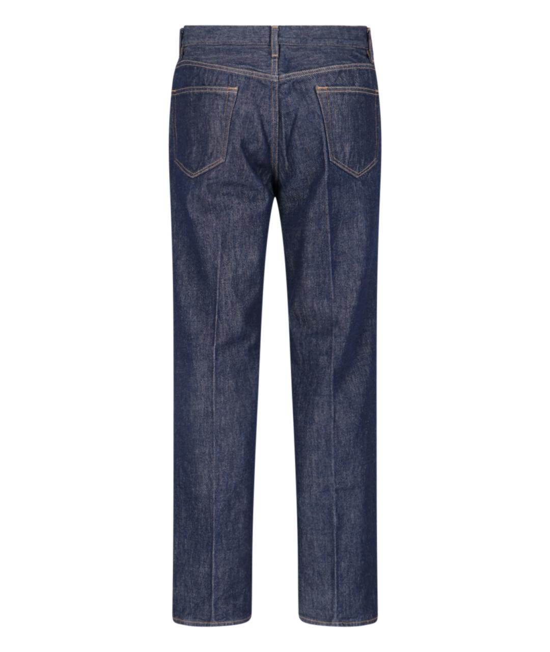 AURALEE Синие хлопковые прямые джинсы, фото 3