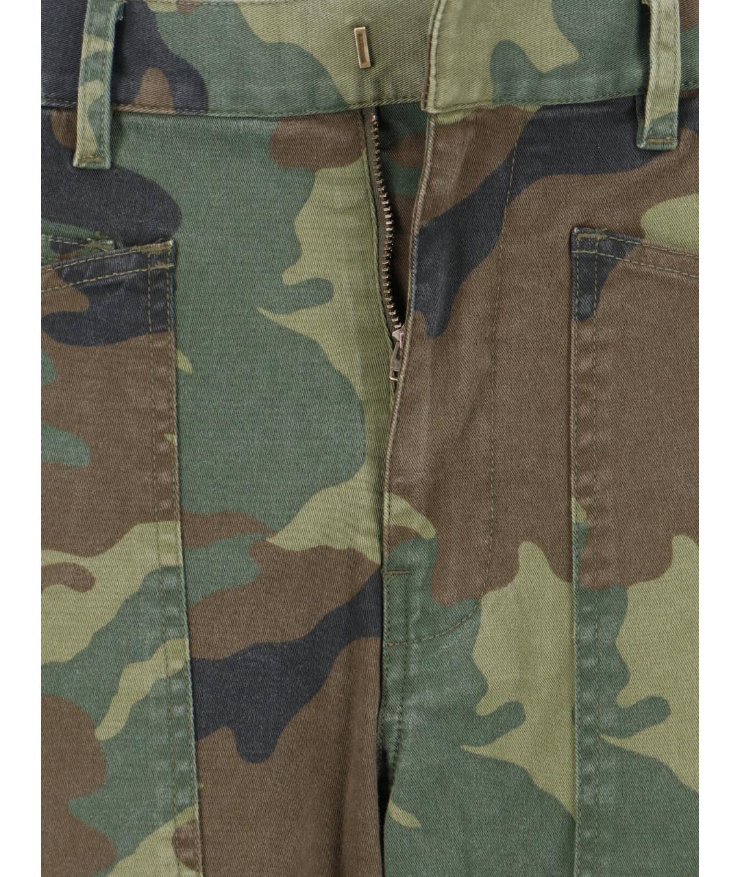 NILI LOTAN Зеленые хлопковые прямые брюки, фото 5