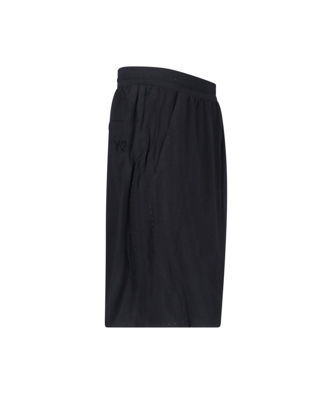 Y-3 Черные полиэстеровые шорты, фото 3