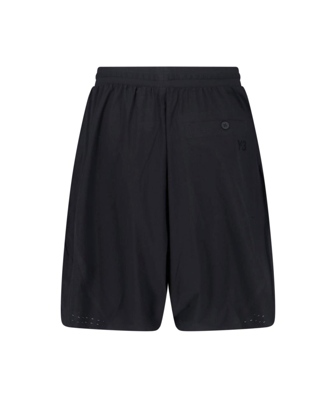 Y-3 Черные полиэстеровые шорты, фото 2