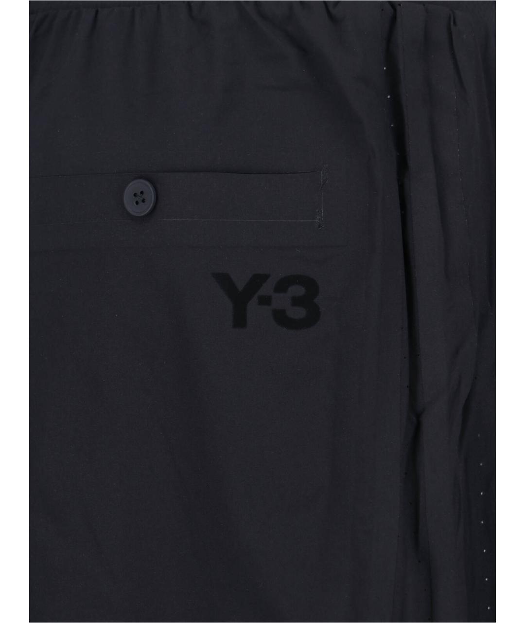 Y-3 Черные полиэстеровые шорты, фото 4