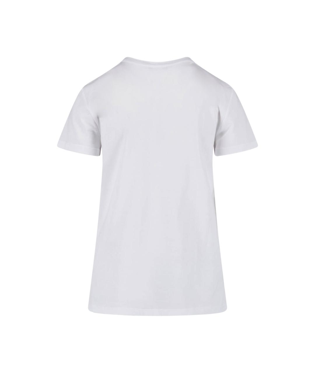 MAX MARA Белая хлопковая футболка, фото 2