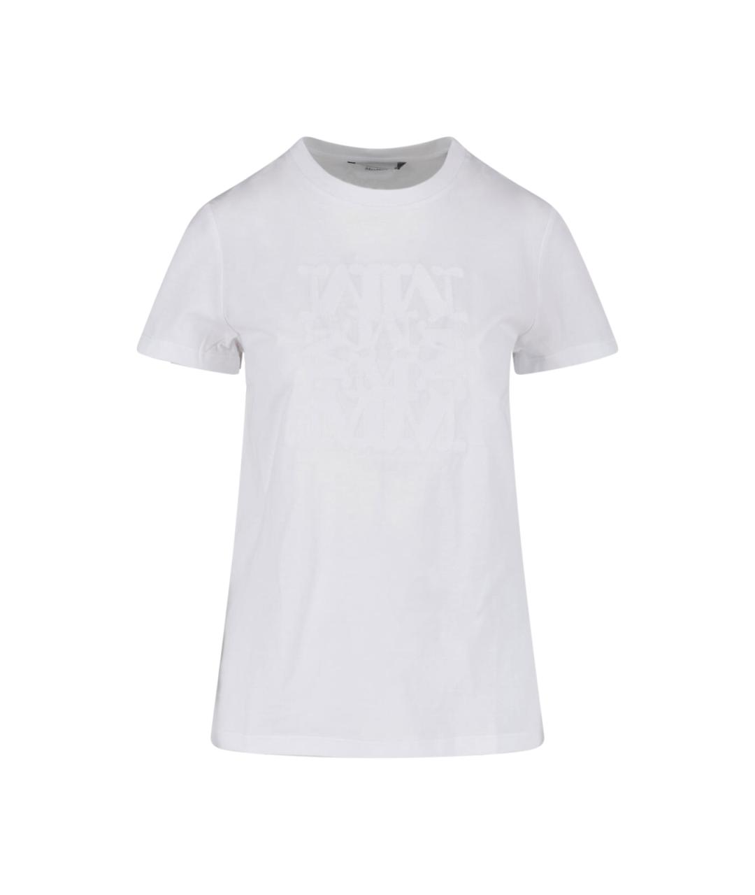 MAX MARA Белая хлопковая футболка, фото 1
