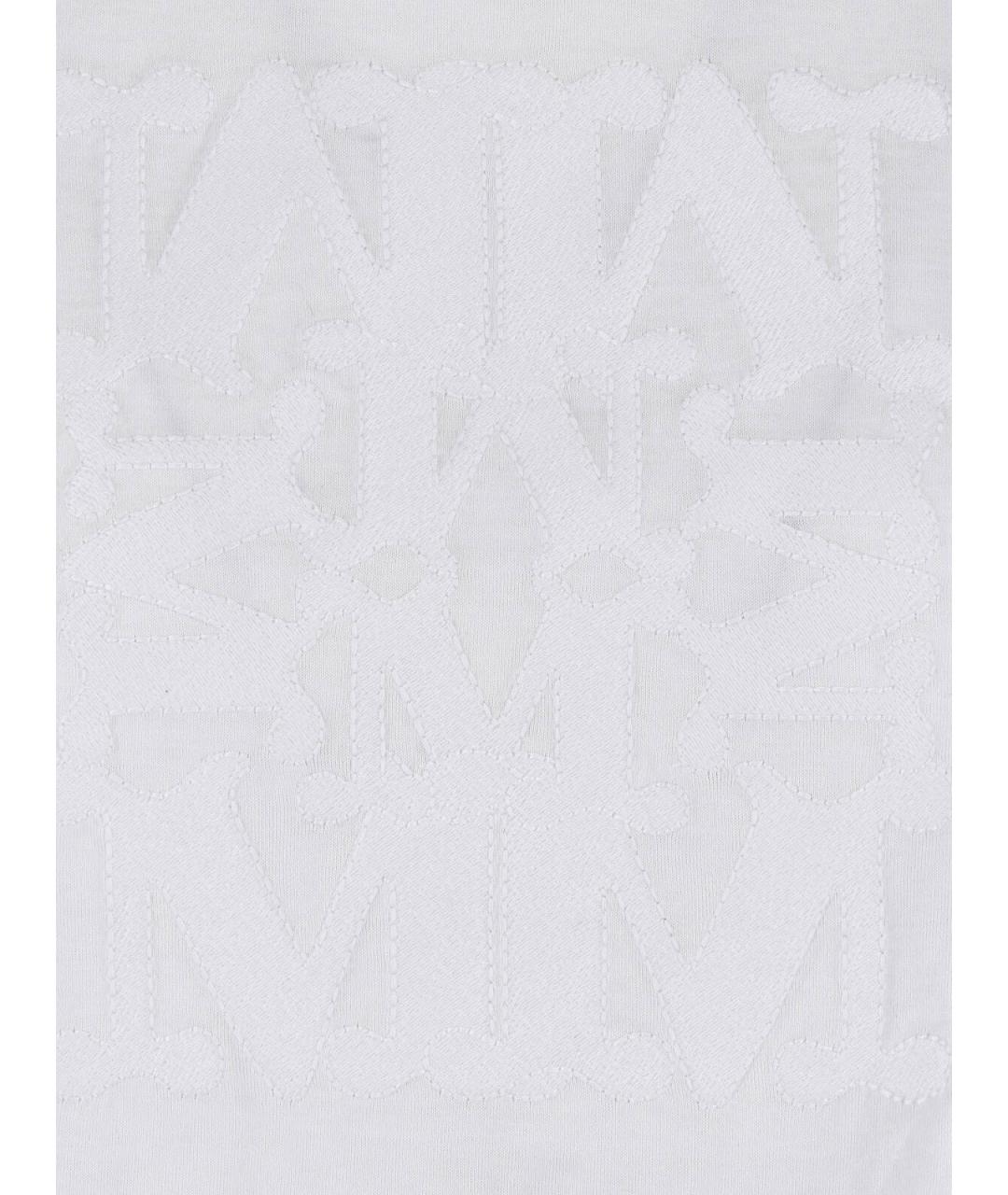 MAX MARA Белая хлопковая футболка, фото 3