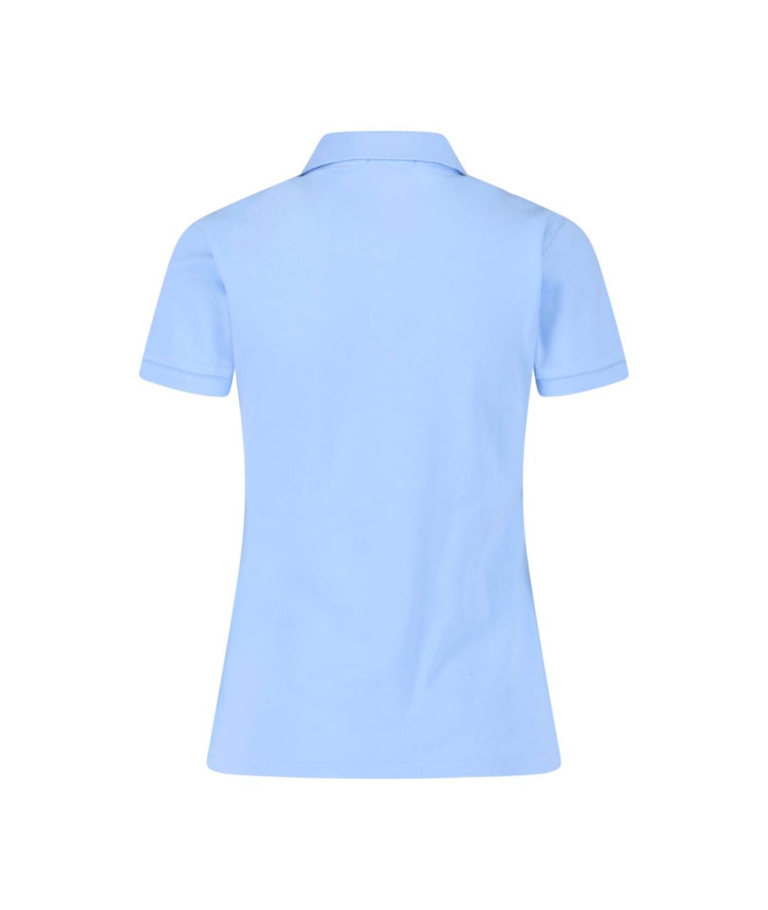 POLO RALPH LAUREN Голубая хлопковая футболка, фото 2