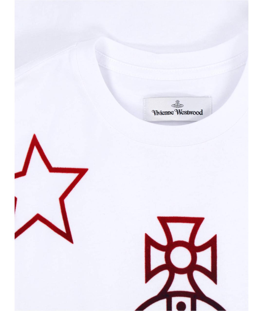 VIVIENNE WESTWOOD Белая хлопковая футболка, фото 3