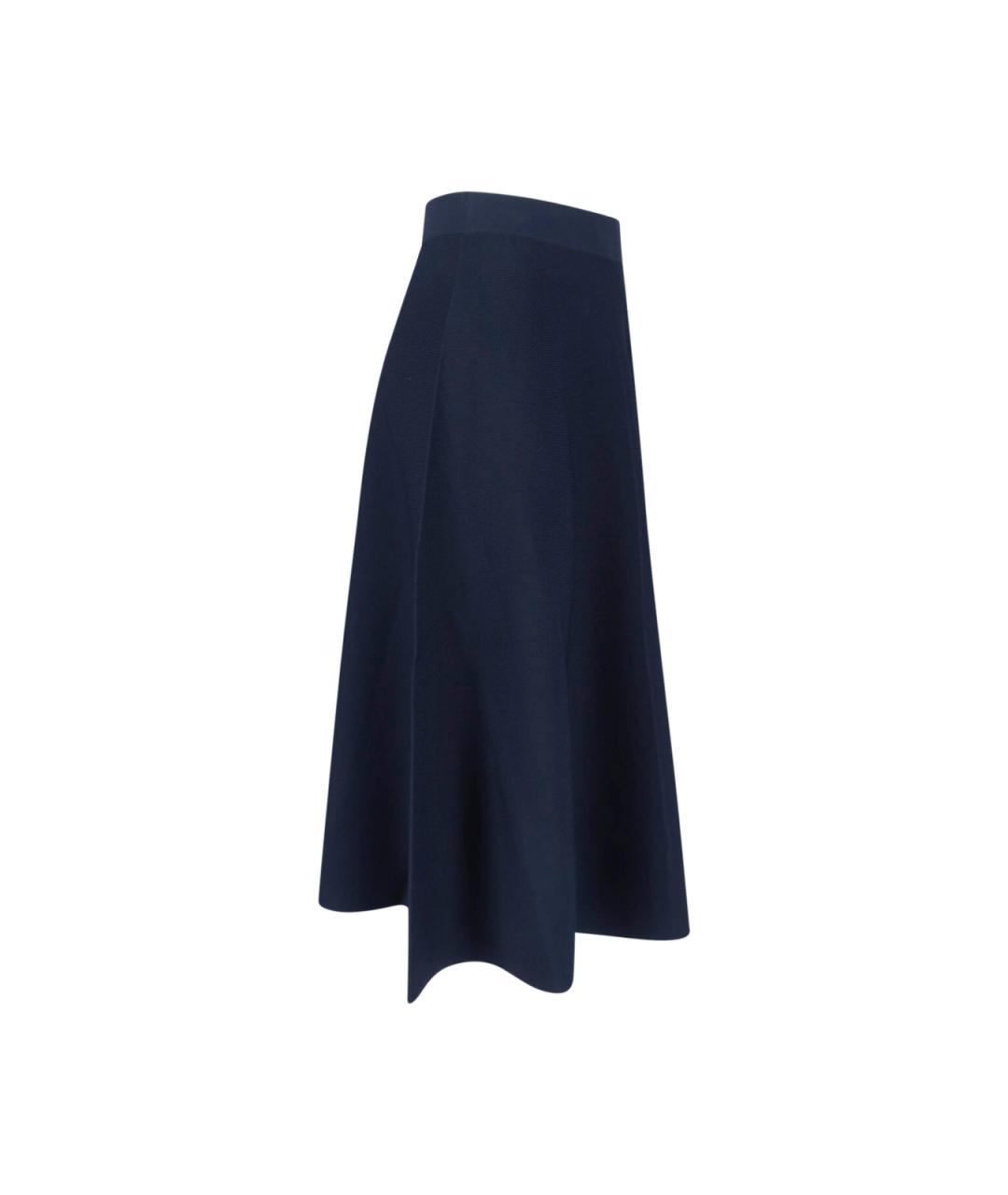 MAX MARA Синяя вискозная юбка миди, фото 3