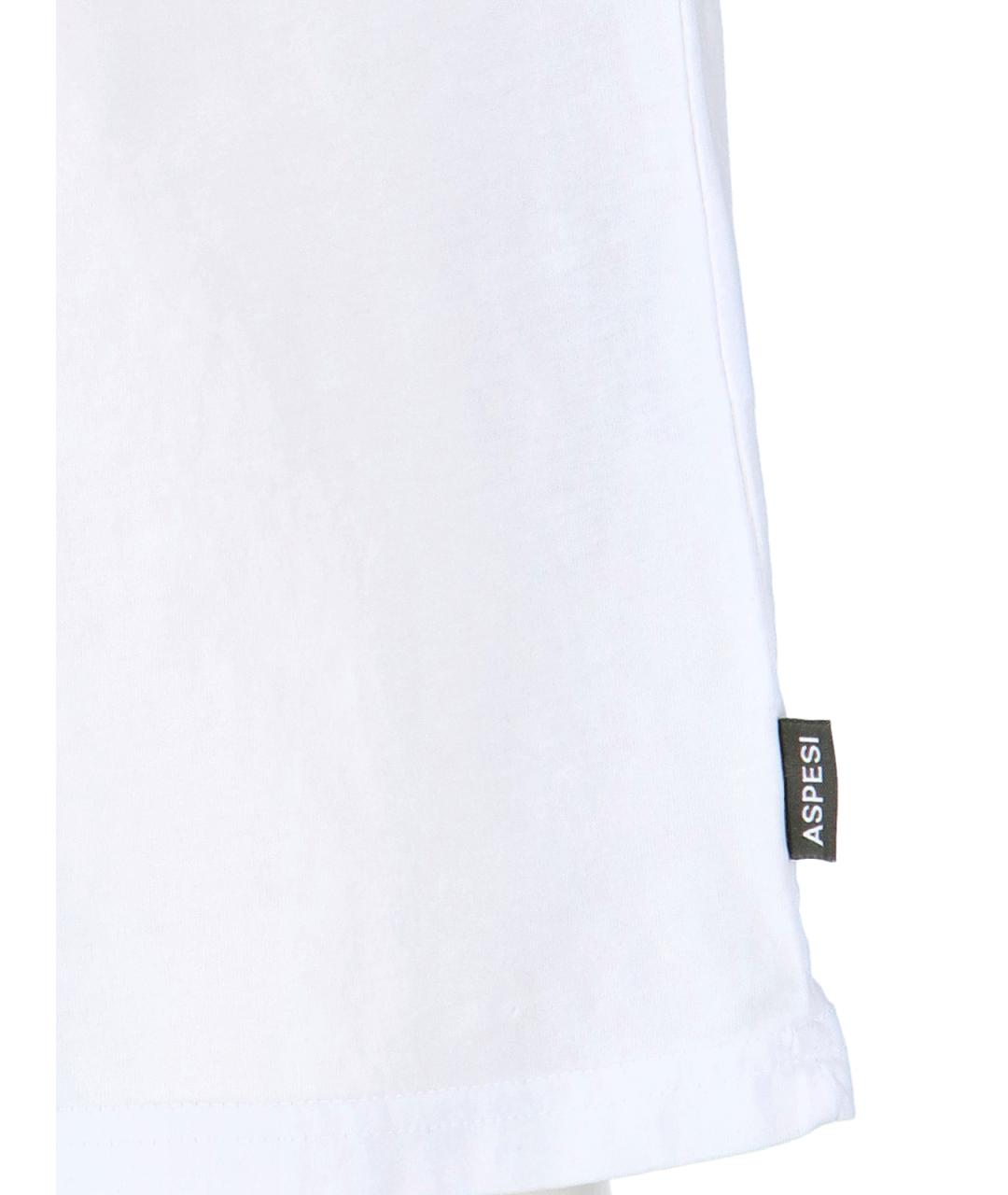 ASPESI Белая хлопковая футболка, фото 3