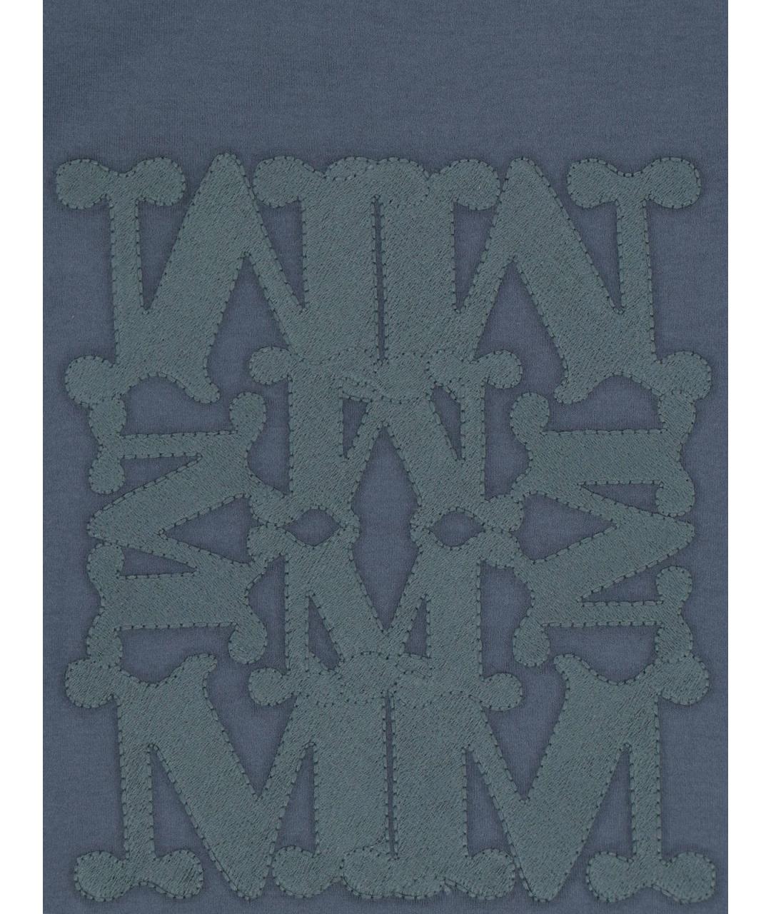 MAX MARA Серая хлопковая футболка, фото 3