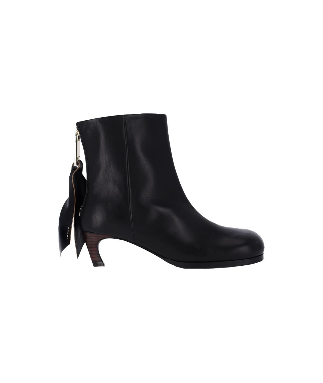 SACAI Черные кожаные ботильоны, фото 6
