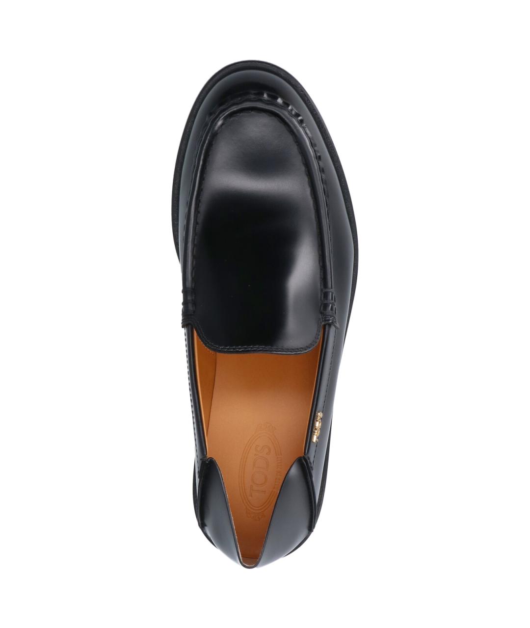 TOD'S Черные кожаные лоферы, фото 5