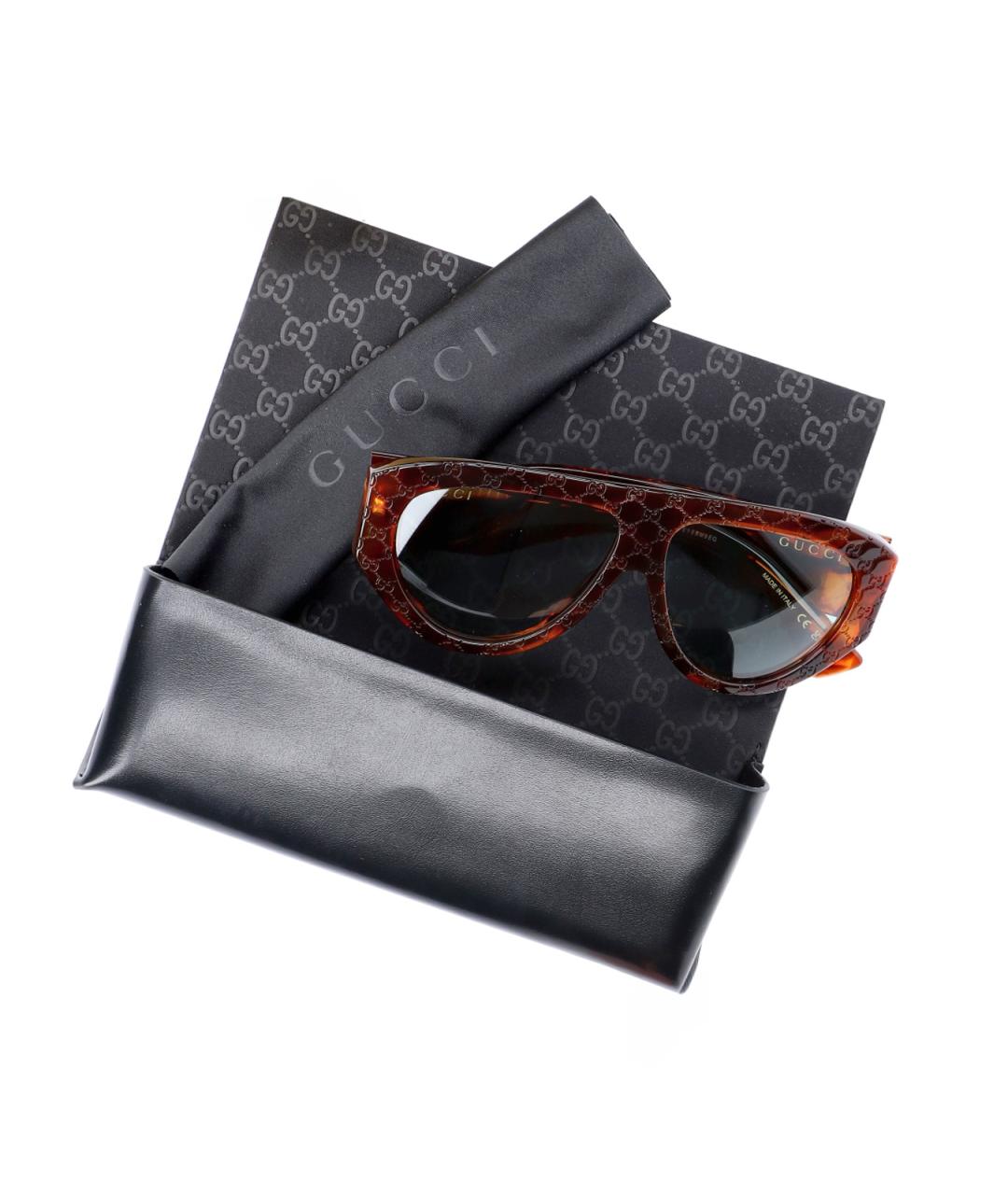 GUCCI Коричневые солнцезащитные очки, фото 3