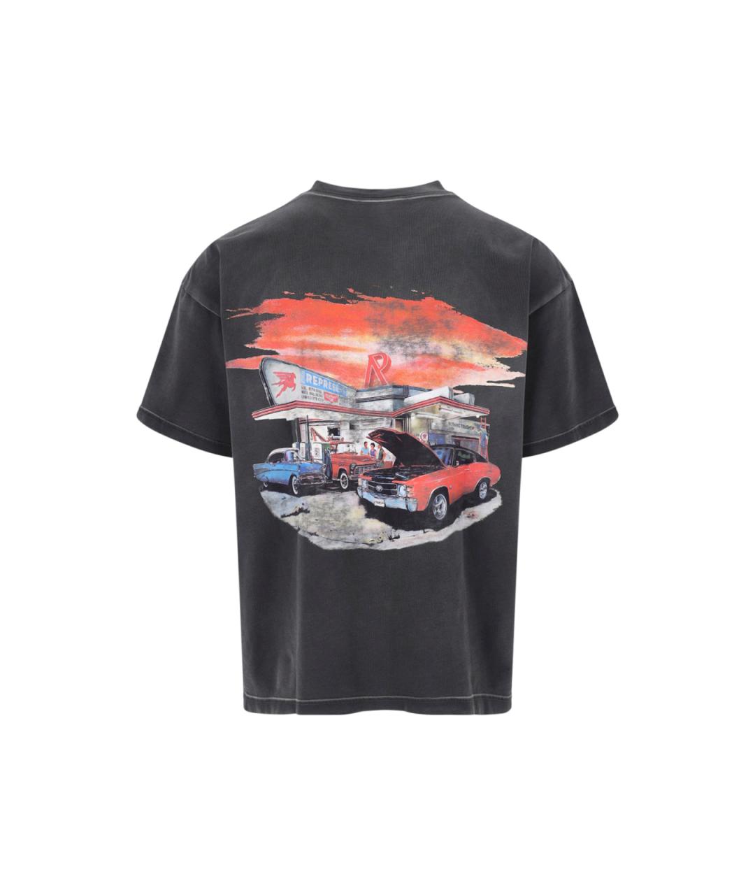 REPRESENT Серая хлопковая футболка, фото 2