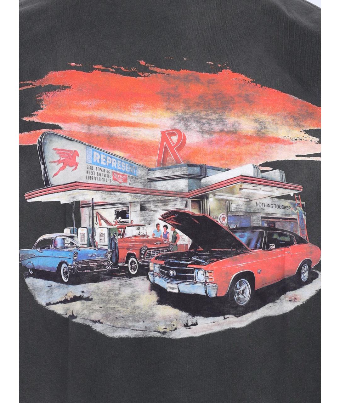 REPRESENT Серая хлопковая футболка, фото 3