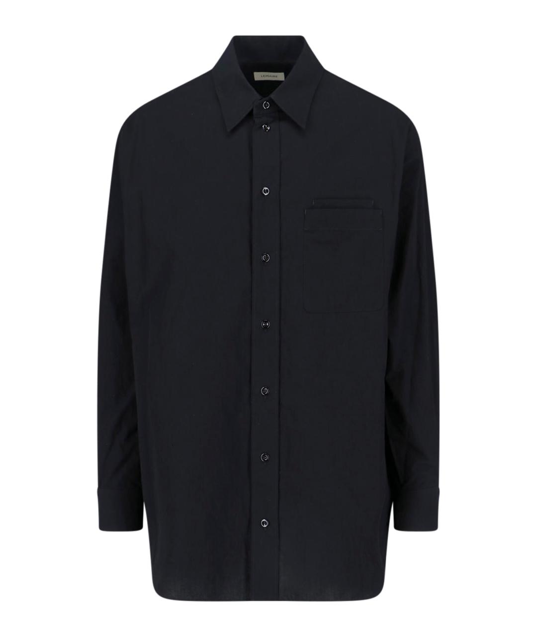 LEMAIRE Черная хлопковая кэжуал рубашка, фото 1