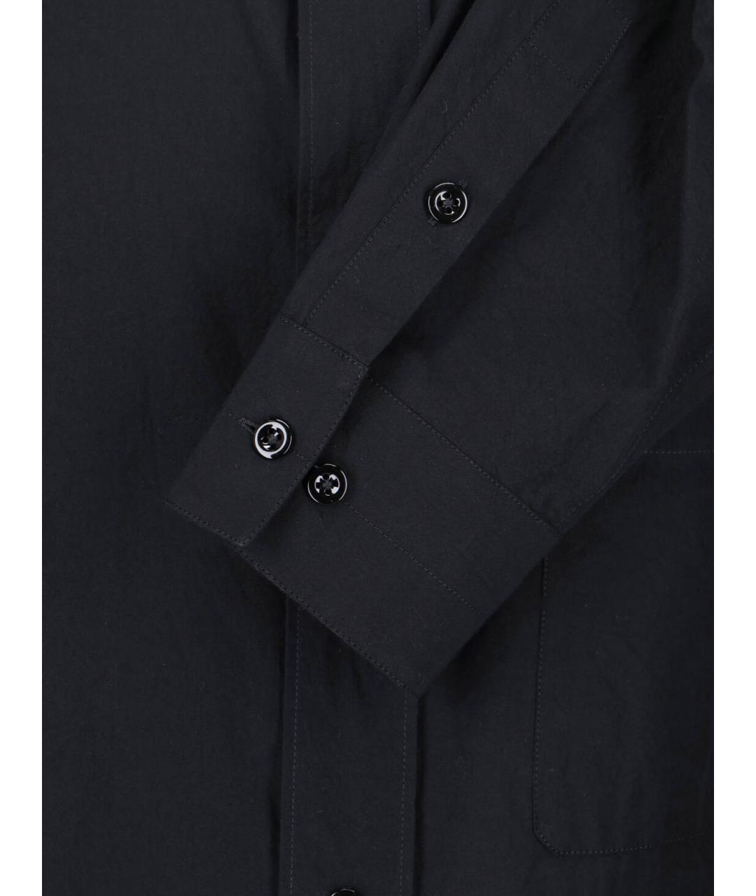 LEMAIRE Черная хлопковая кэжуал рубашка, фото 5