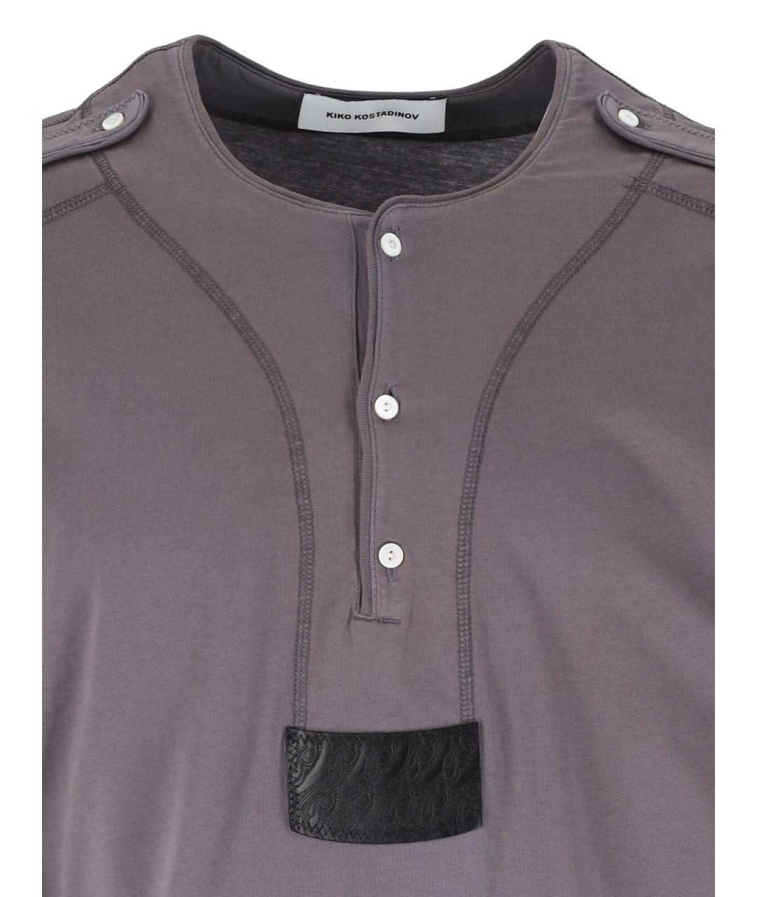 KIKO KOSTADINOV Фиолетовая хлопковая футболка, фото 3