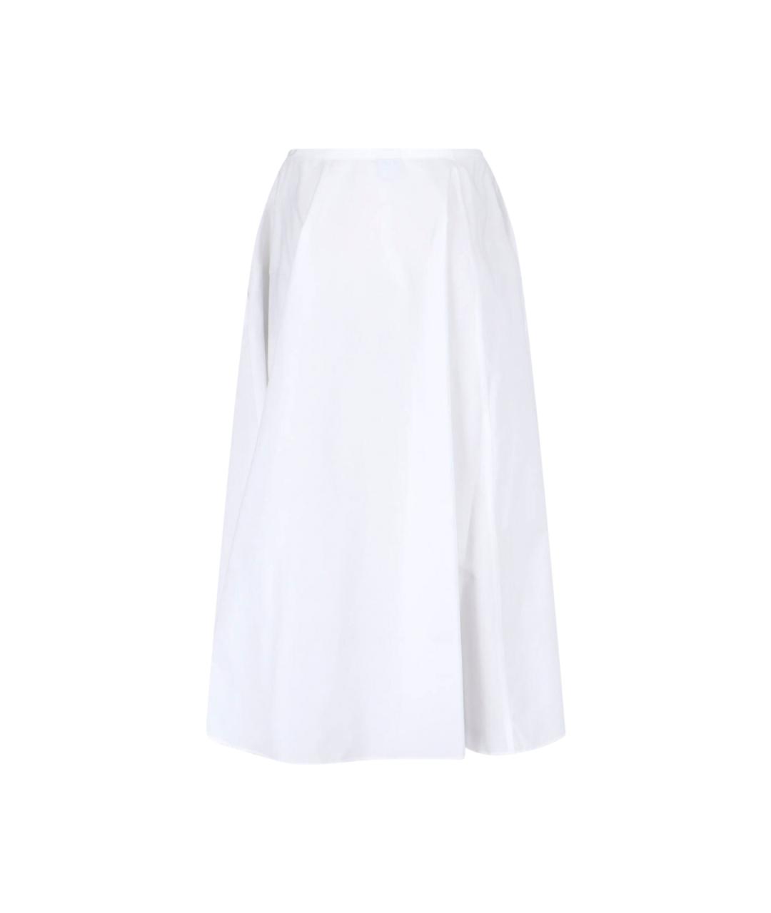 ASPESI Белая хлопковая юбка миди, фото 3