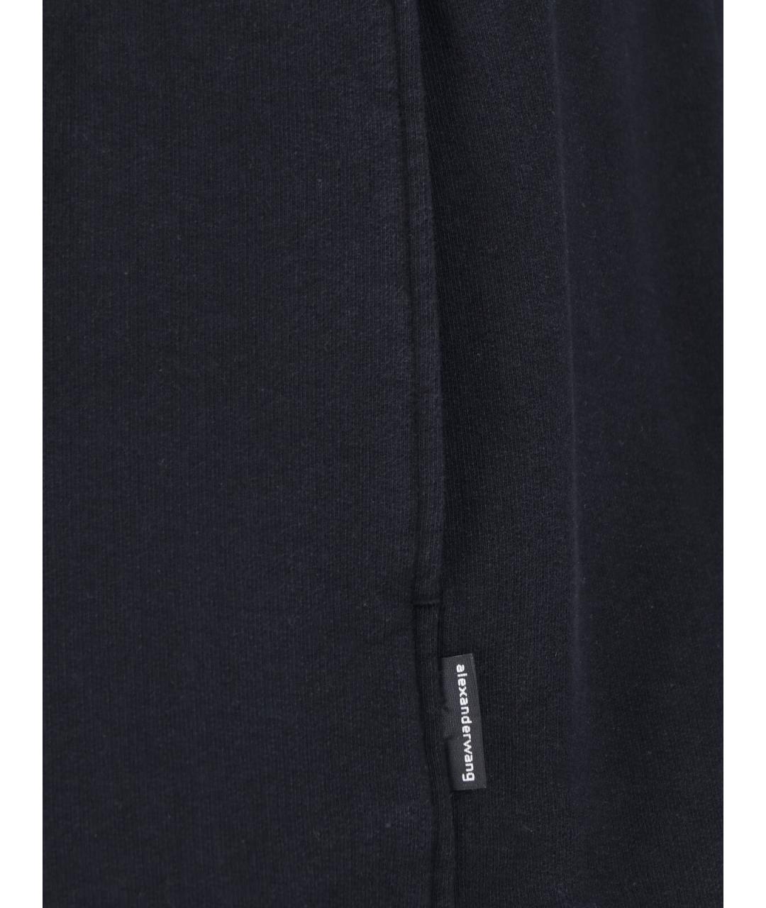 ALEXANDER WANG Черные полиэстеровые прямые брюки, фото 5