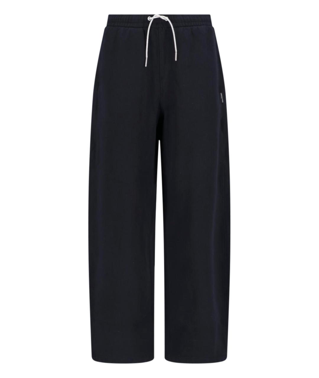 ALEXANDER WANG Черные полиэстеровые прямые брюки, фото 1