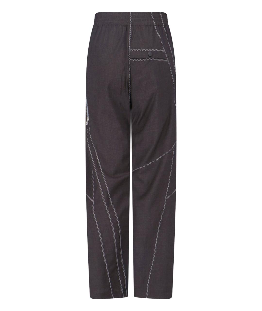 KIKO KOSTADINOV Коричневые шерстяные повседневные брюки, фото 2