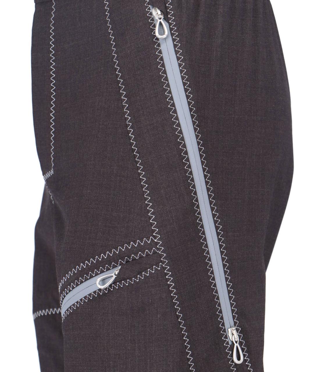 KIKO KOSTADINOV Коричневые шерстяные повседневные брюки, фото 4