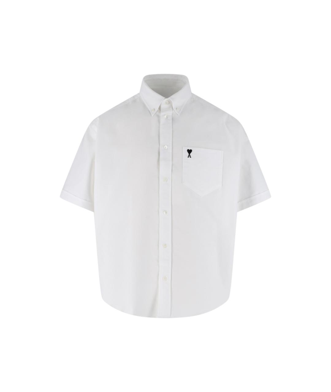 Ami Paris Белая хлопковая кэжуал рубашка, фото 1