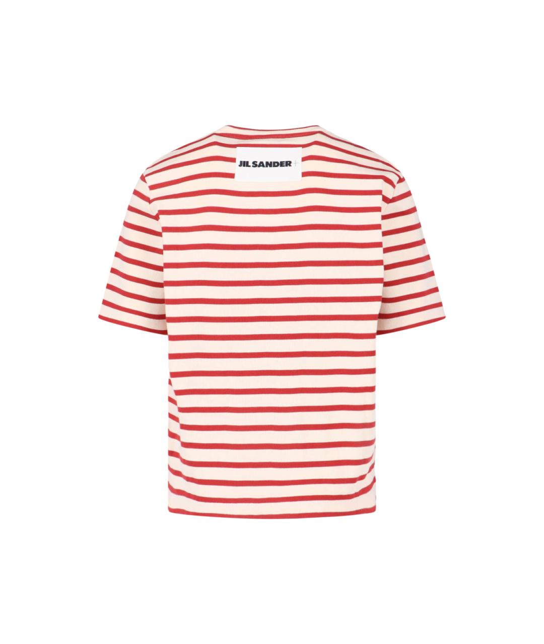 JIL SANDER Красная хлопковая футболка, фото 2
