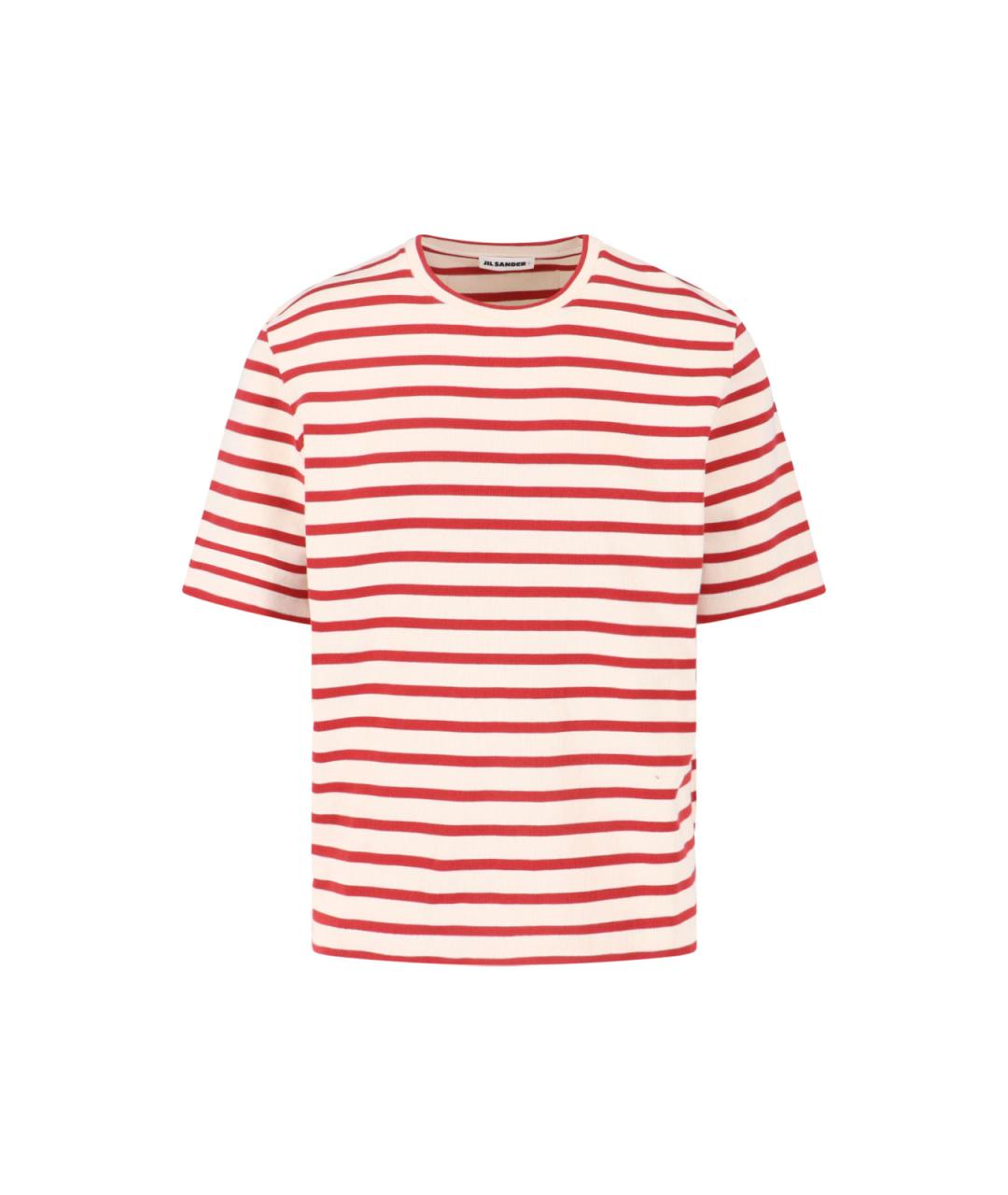 JIL SANDER Красная хлопковая футболка, фото 1