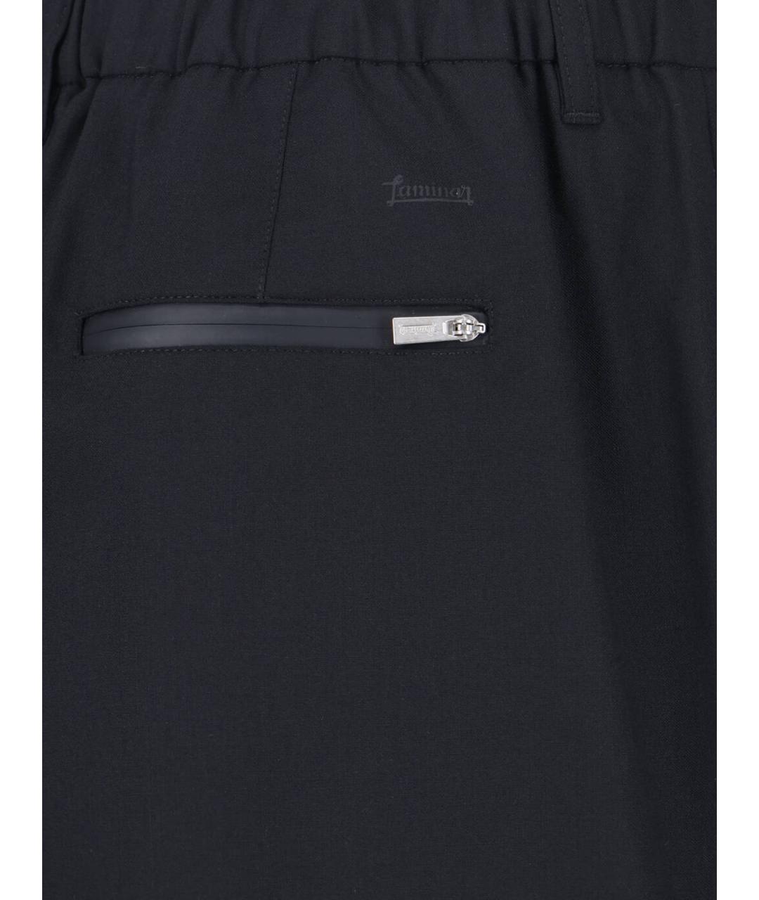 LAMINAR Черные полиэстеровые шорты, фото 4