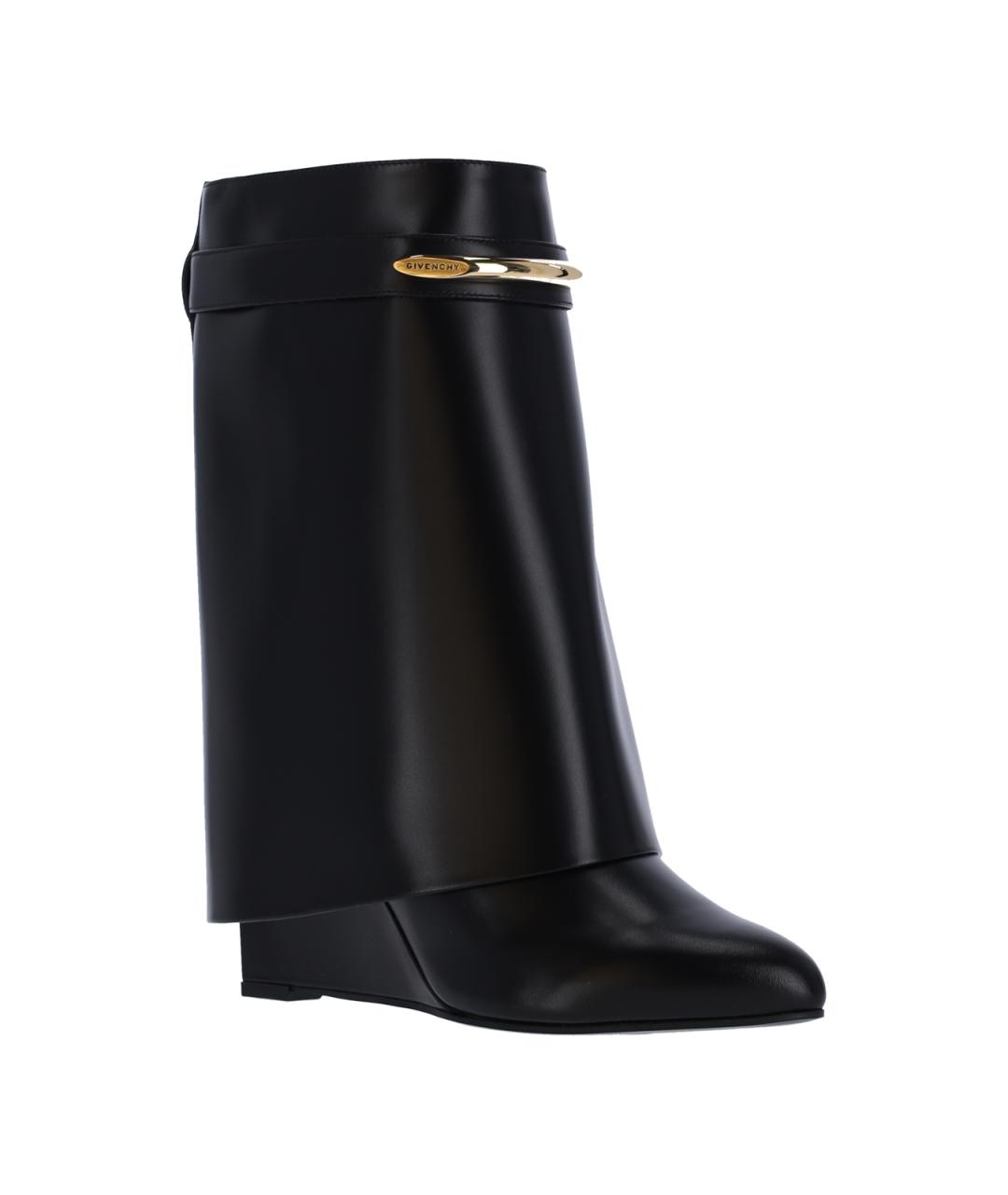 GIVENCHY Черные кожаные полусапоги, фото 2