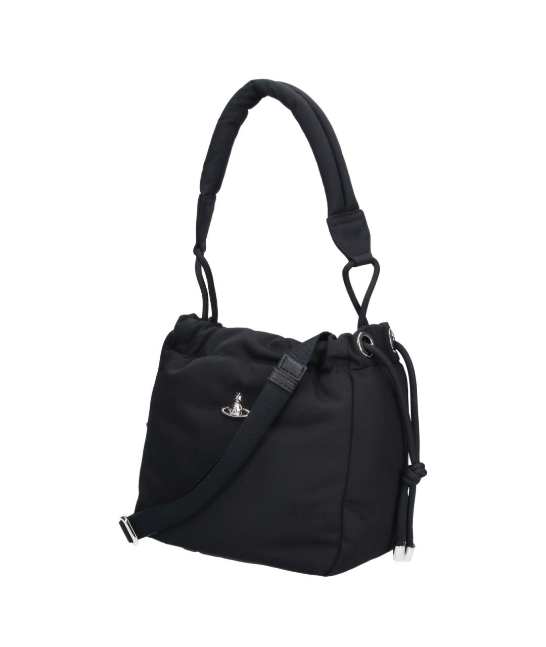 VIVIENNE WESTWOOD Черная тканевая сумка через плечо, фото 2