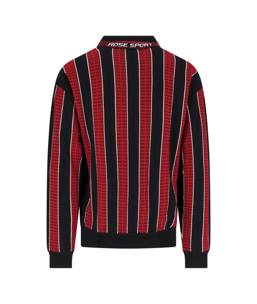 MARTINE ROSE Красное хлопковое поло с длинным рукавом, фото 2