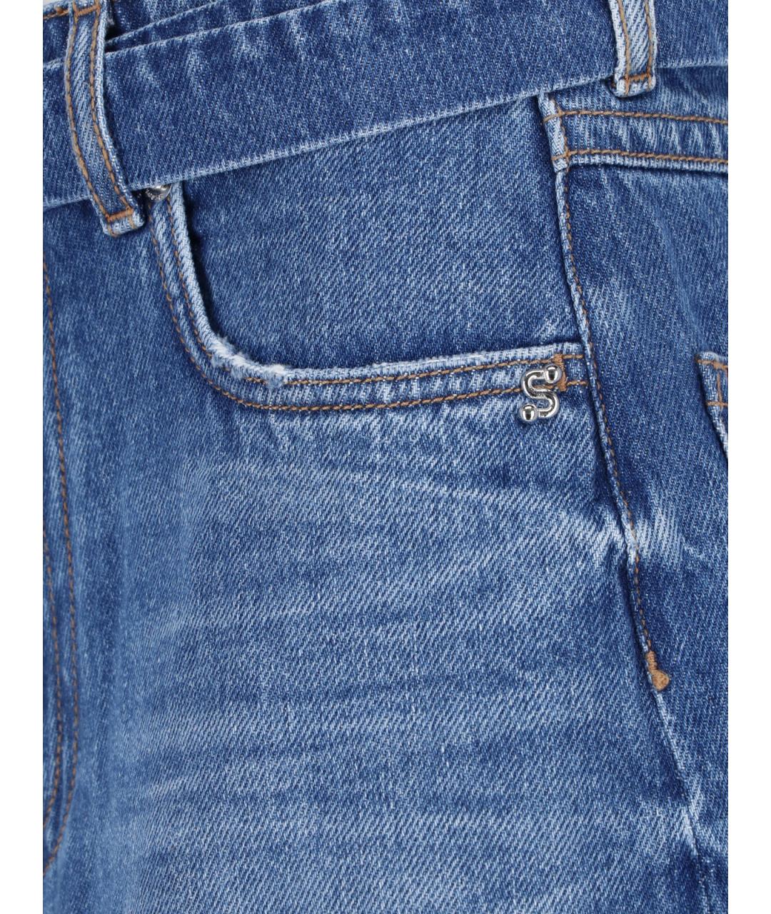 SPORTMAX Синие хлопковые шорты, фото 4