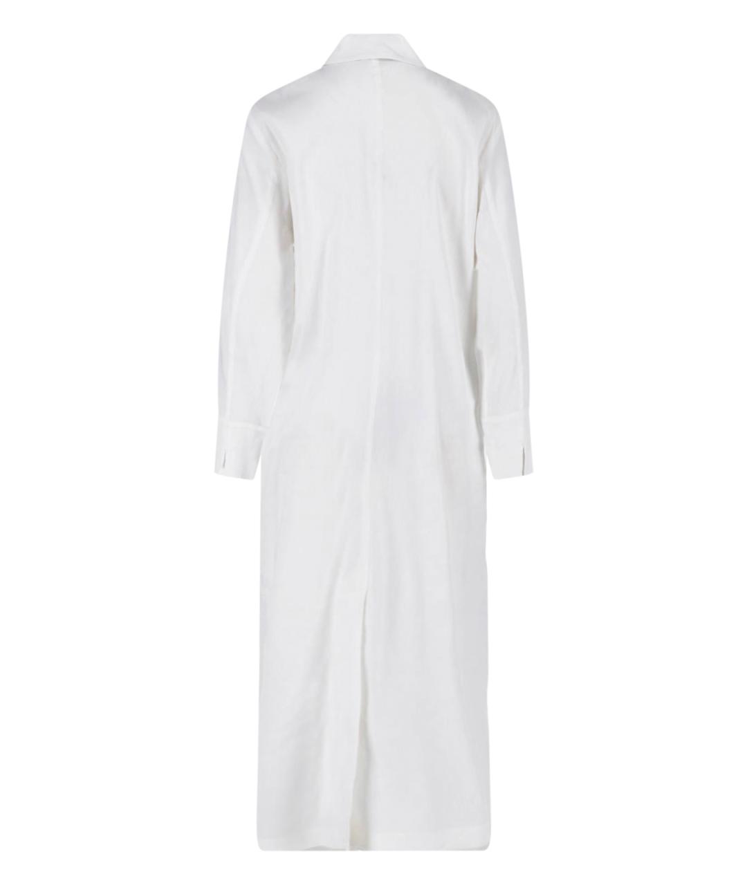 MAX MARA Белое льняное платье, фото 2