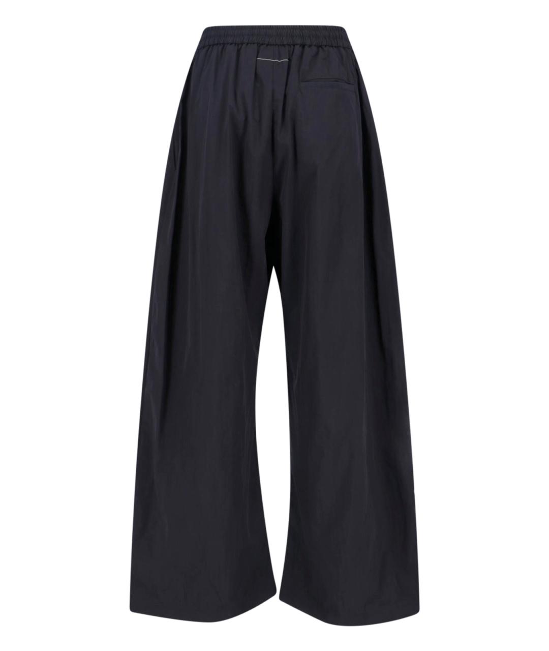 MM6 MAISON MARGIELA Черные полиамидовые прямые брюки, фото 2