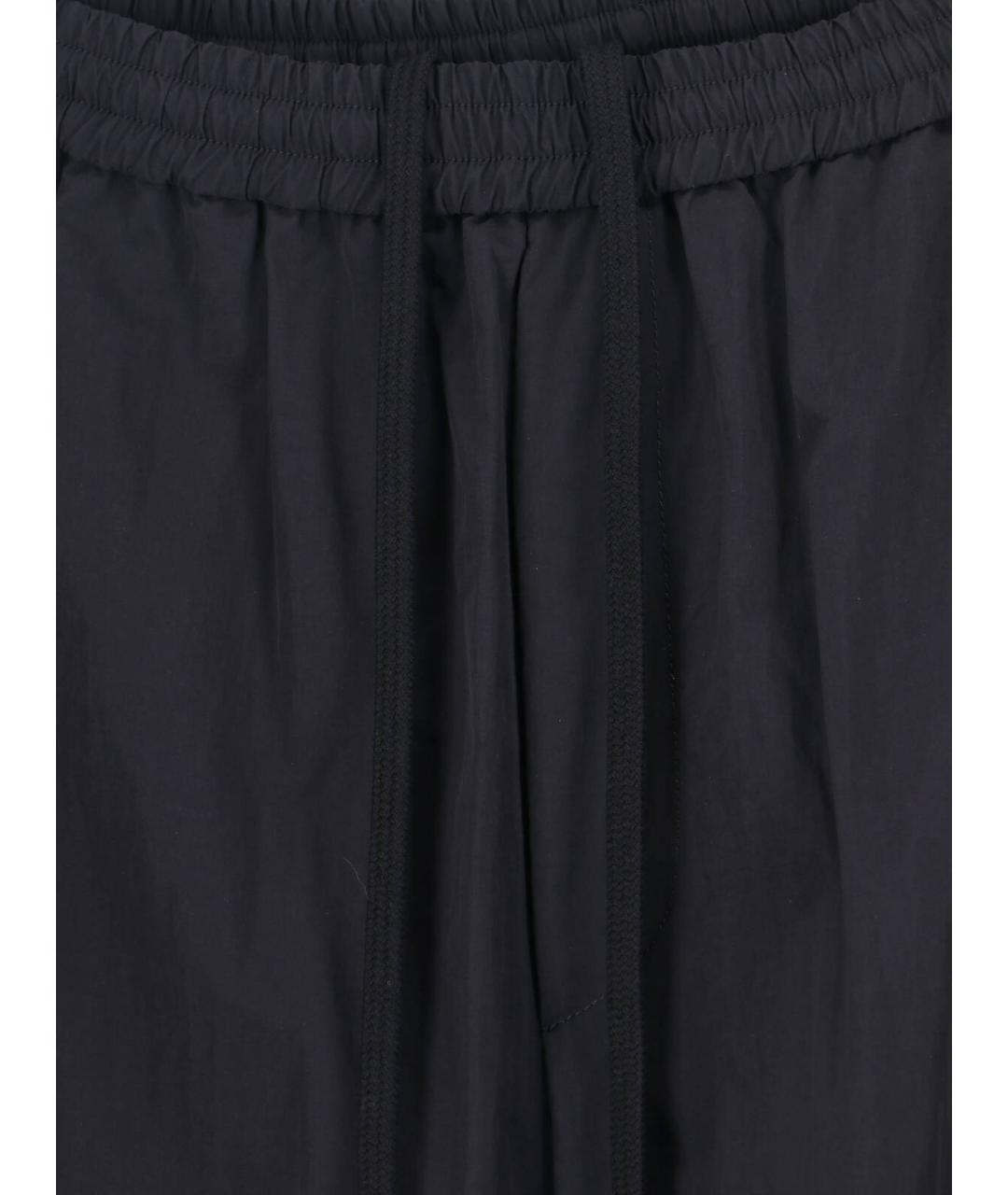 MM6 MAISON MARGIELA Черные полиамидовые прямые брюки, фото 5