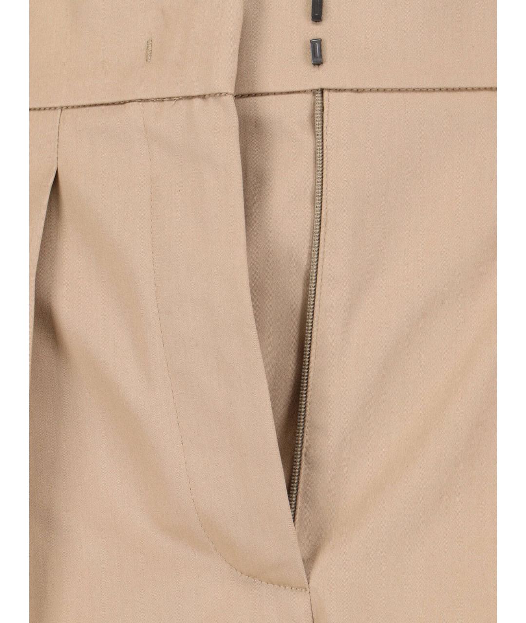 MAX MARA Бежевые хлопковые шорты, фото 4