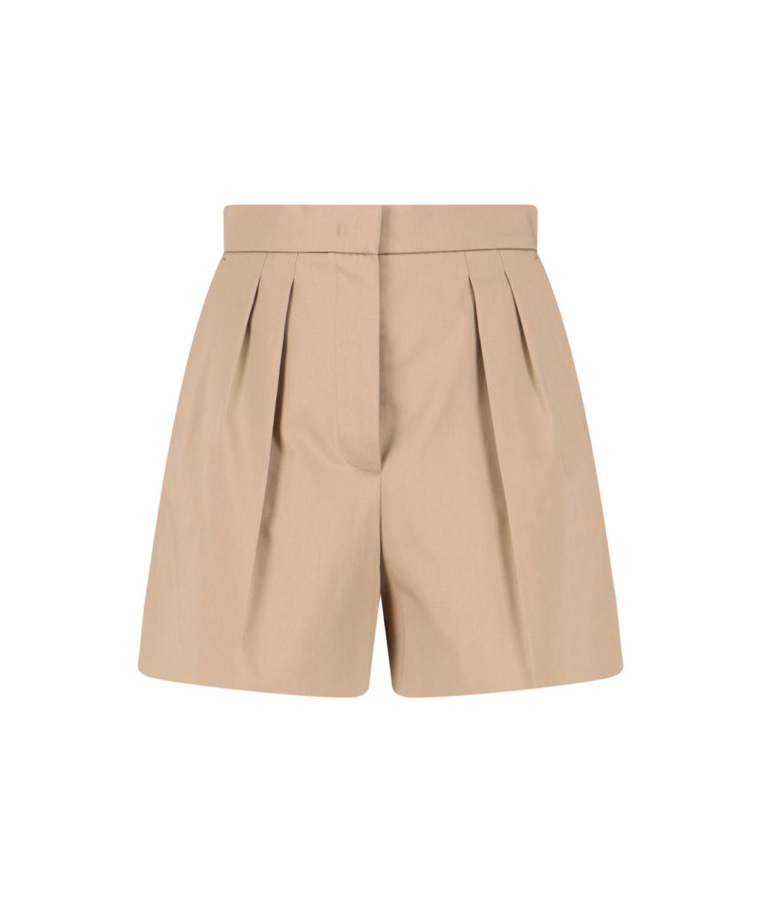 MAX MARA Бежевые хлопковые шорты, фото 1
