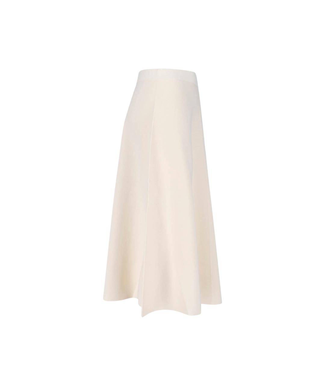 MAX MARA Белая вискозная юбка миди, фото 3