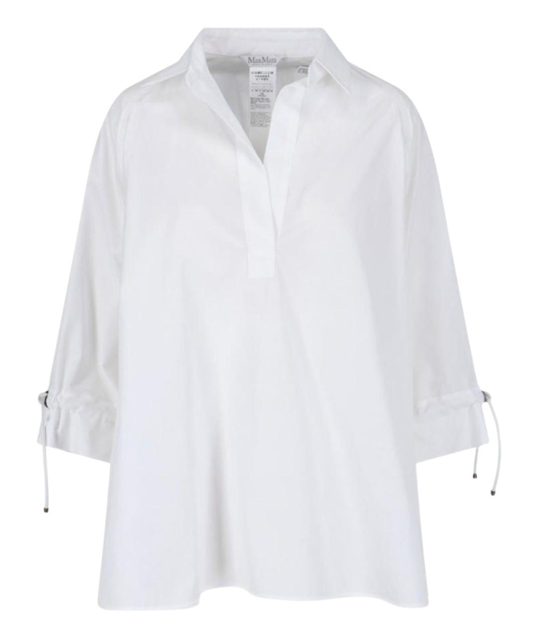 MAX MARA Белая хлопковая рубашка, фото 1