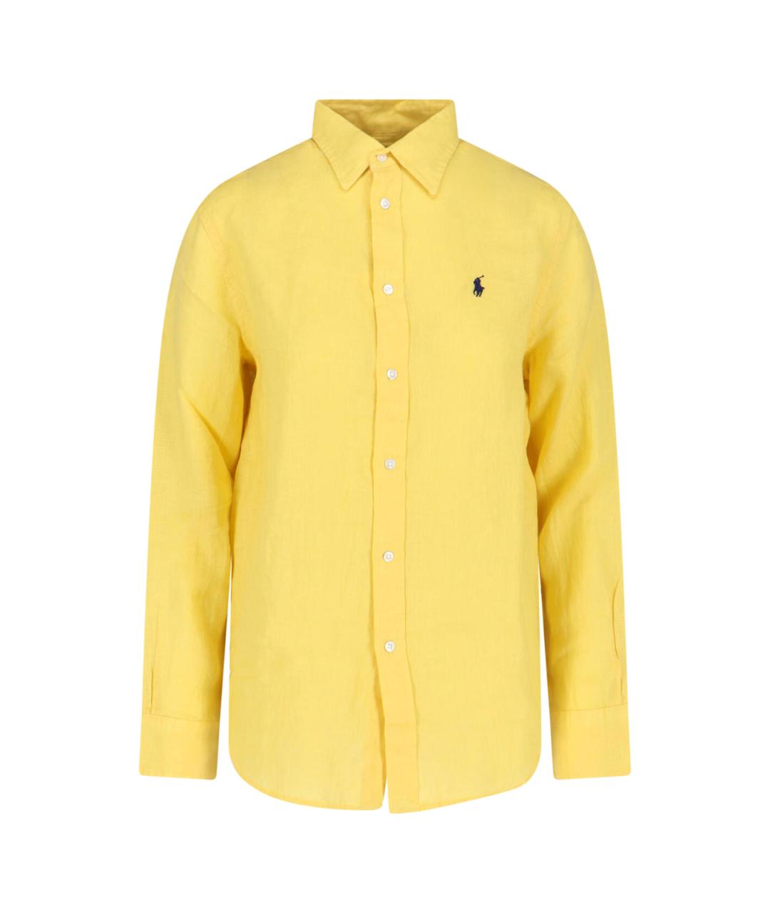 POLO RALPH LAUREN Желтая льняная рубашка, фото 1