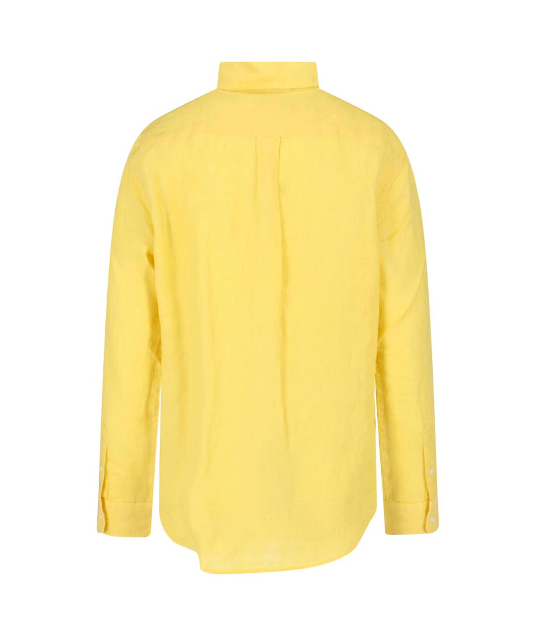 POLO RALPH LAUREN Желтая льняная рубашка, фото 2