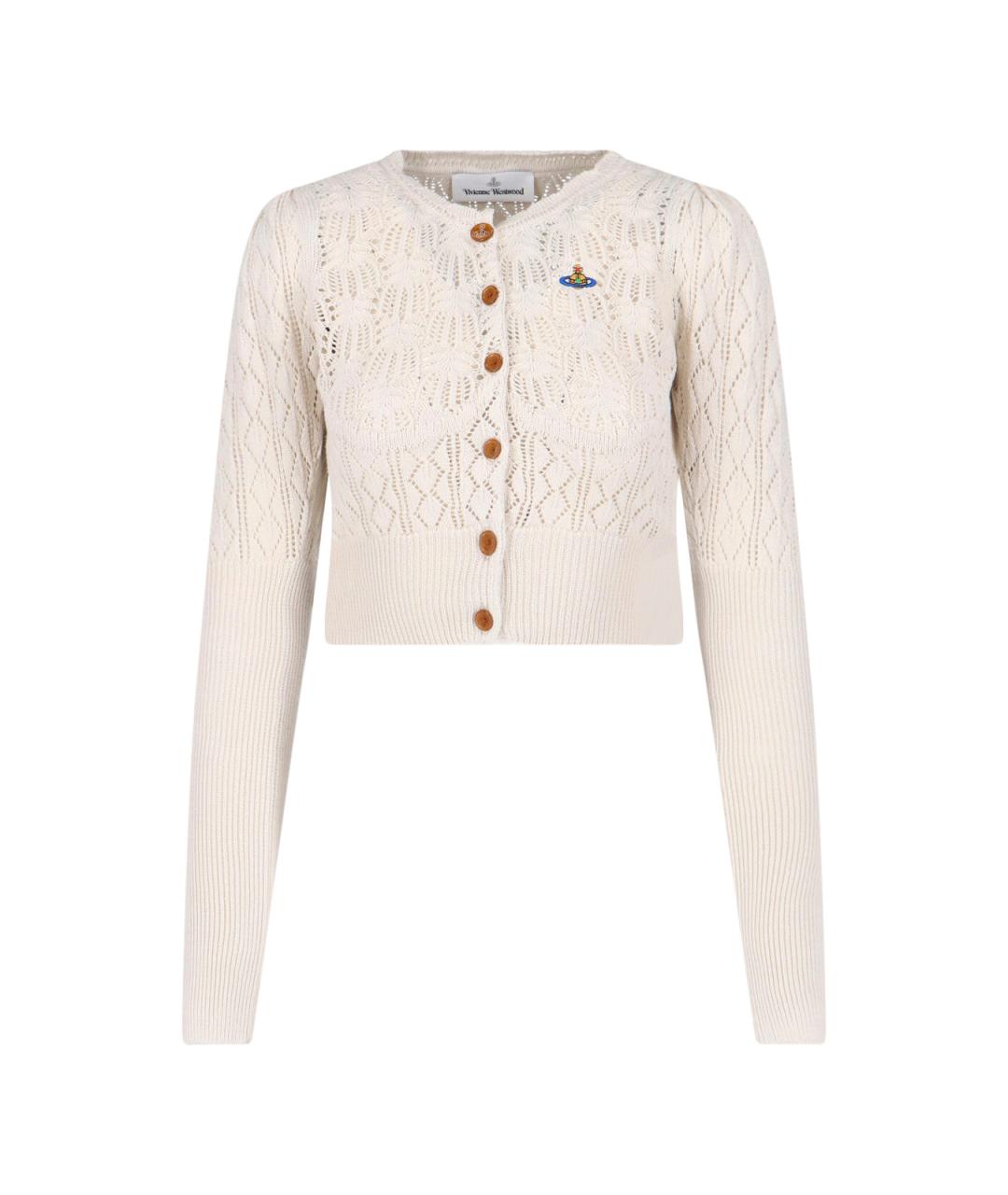 VIVIENNE WESTWOOD Белый хлопковый кардиган, фото 1