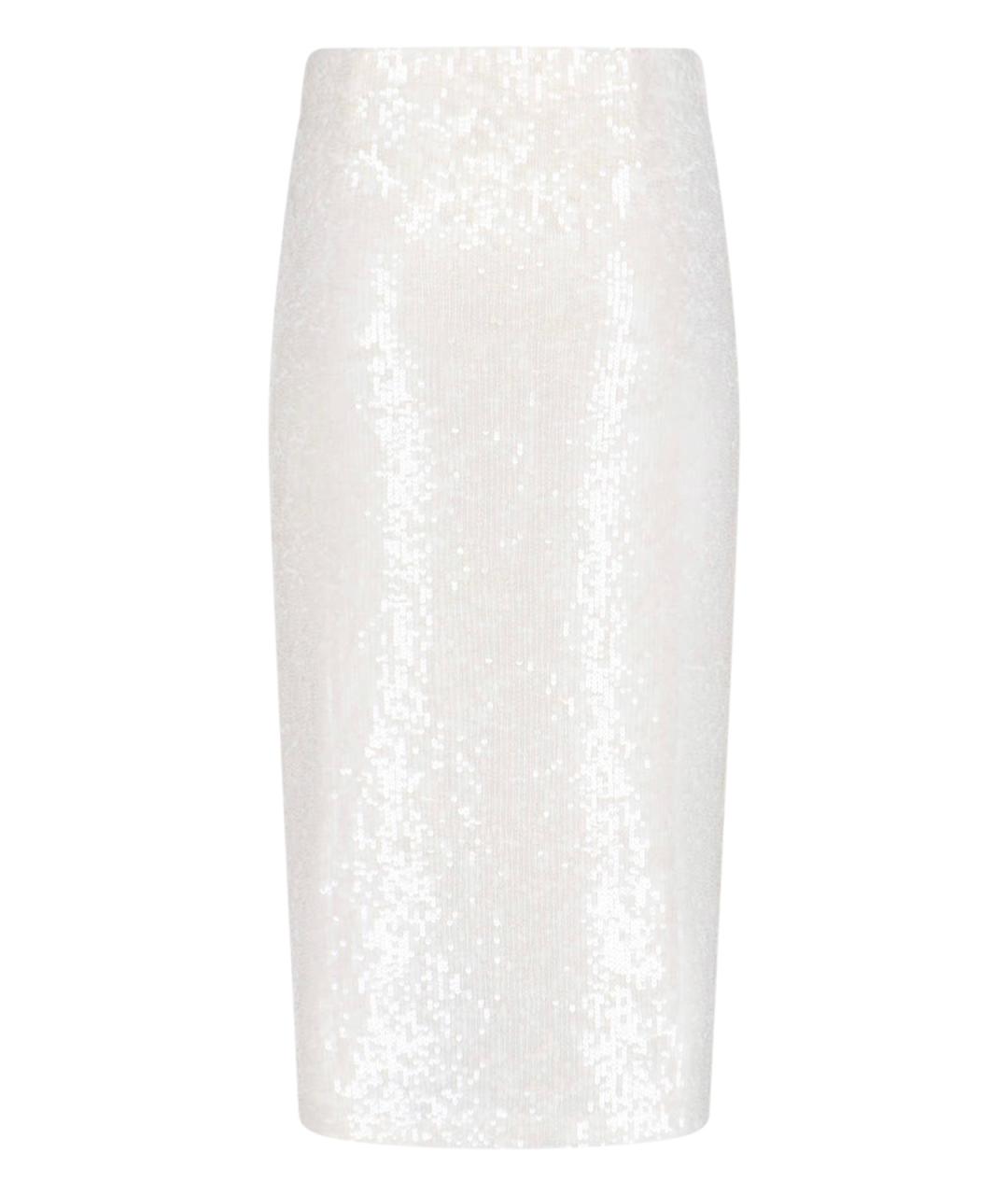 P.A.R.O.S.H. Белая полиамидовая юбка миди, фото 2