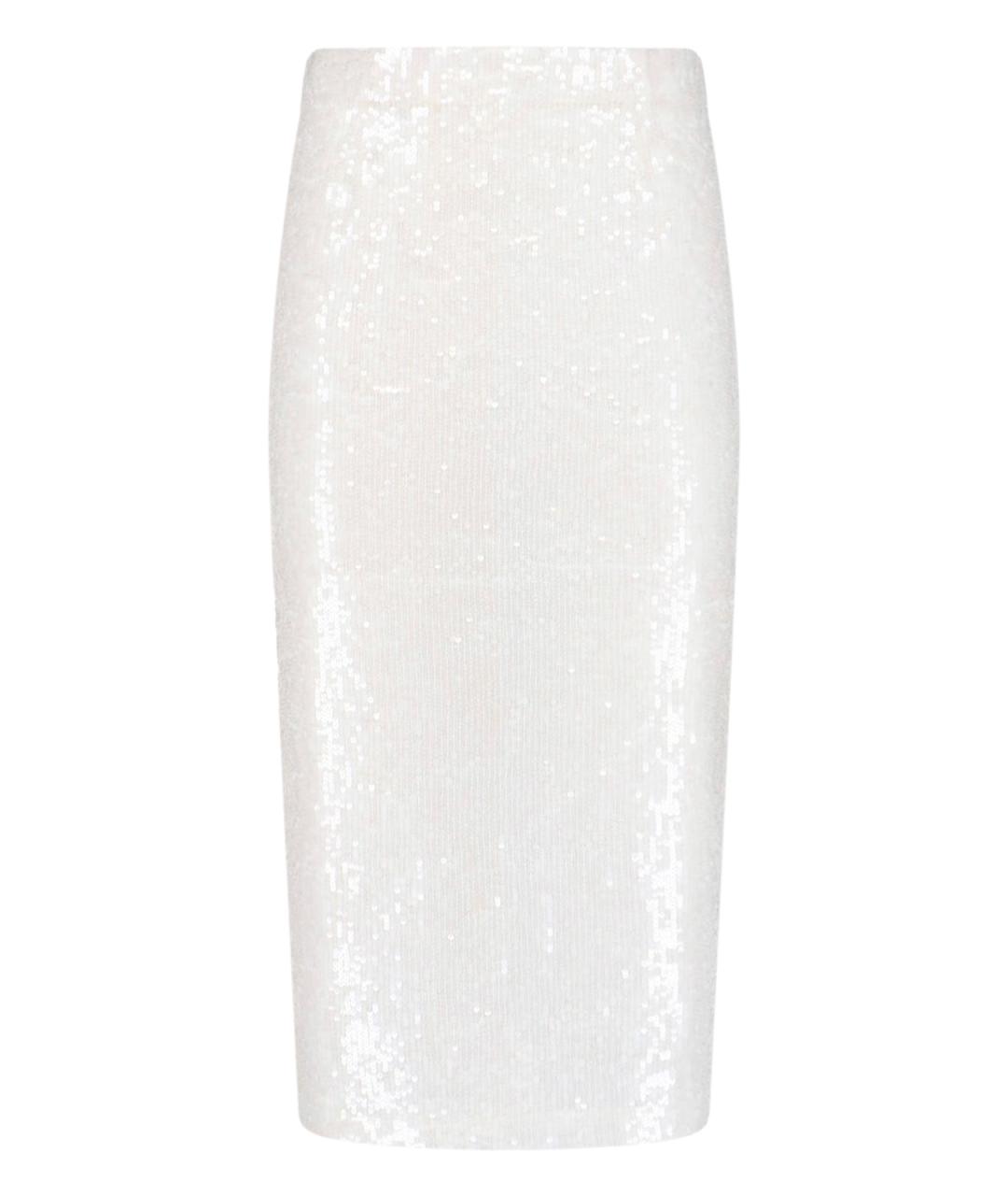 P.A.R.O.S.H. Белая полиамидовая юбка миди, фото 1