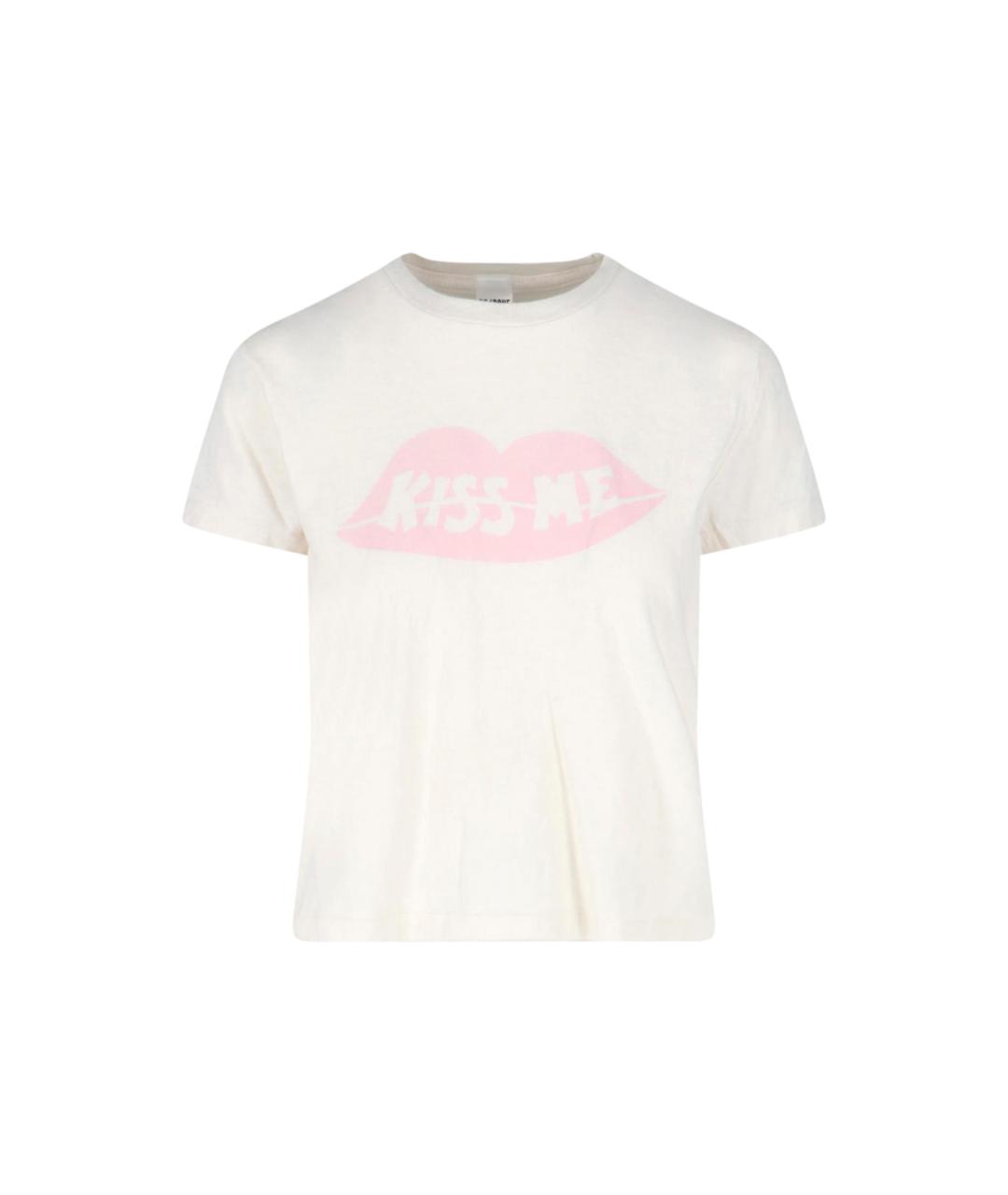 RE/DONE Белая хлопковая футболка, фото 1