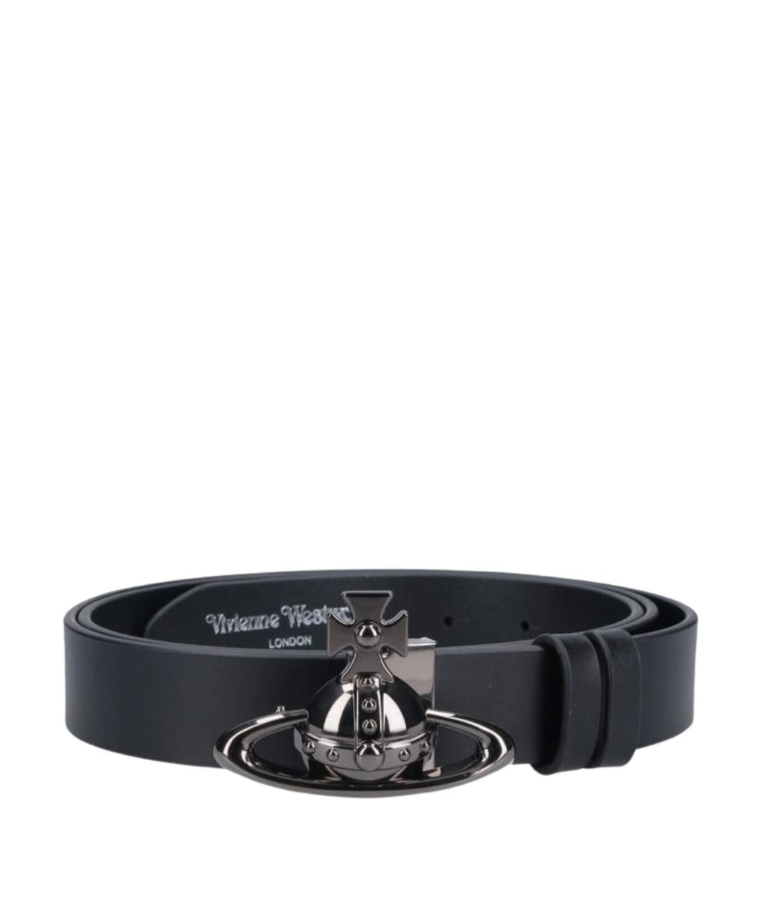 VIVIENNE WESTWOOD Черный кожаный ремень, фото 1