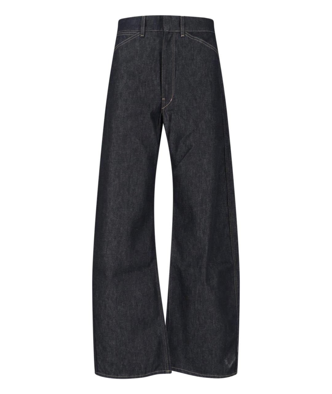 LEMAIRE Черные хлопковые прямые джинсы, фото 1